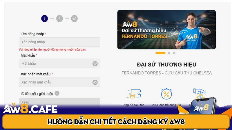 Hướng dẫn chi tiết cách đăng ký Aw8